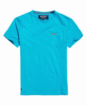 Superdry Dry Originals Rövidujjú Pocket Férfi Pólók Kék | FNVRI7468